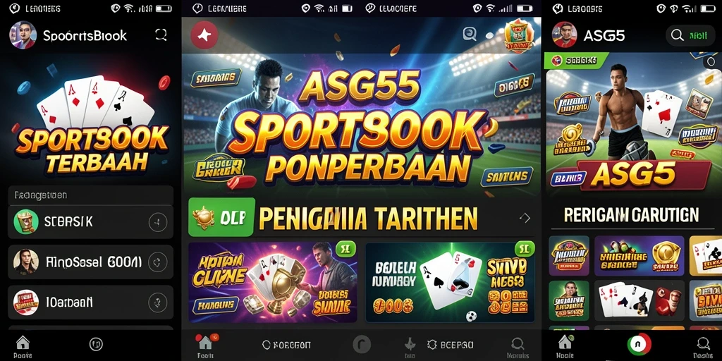 Tampilan antarmuka menarik dan informatif dari ASG55 saat bermain taruhan.