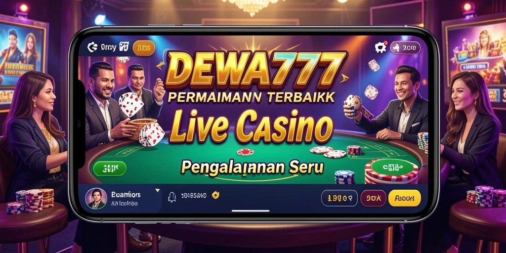Tampilan gameplay Live Casino DEWA777 yang menarik dan interaktif.
