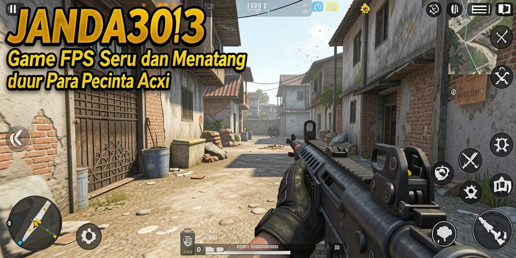 Gameplay menegangkan JANDA303 di tengah pertempuran intens.