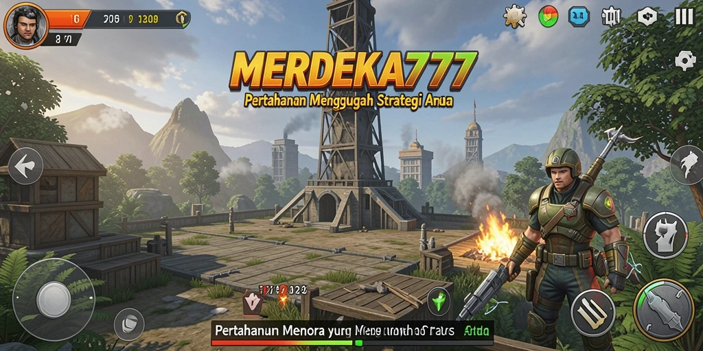 Gameplay seru dan menegangkan di MERDEKA777 Tower Defense.