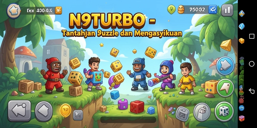 Tampilan gameplay N9TURBO yang menarik dan penuh tantangan.