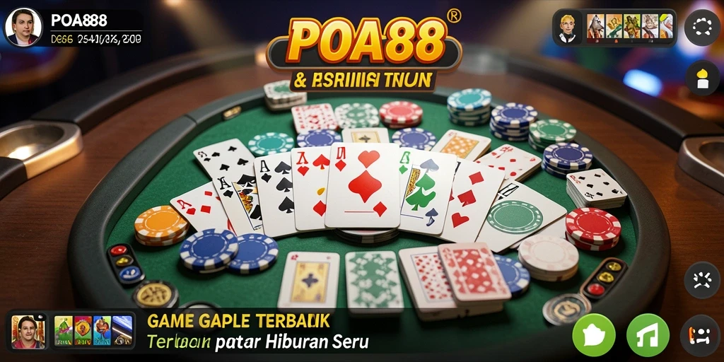 Tampilan gameplay Gaple yang menarik dan seru.