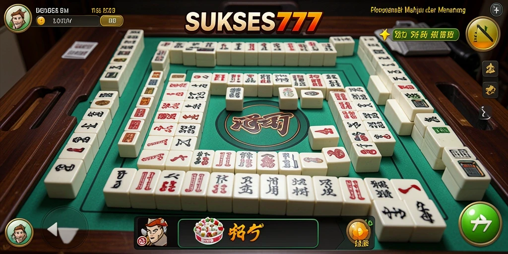 Tampilan screenshot utama SUKSES777 dengan gameplay Mahjong yang menarik.